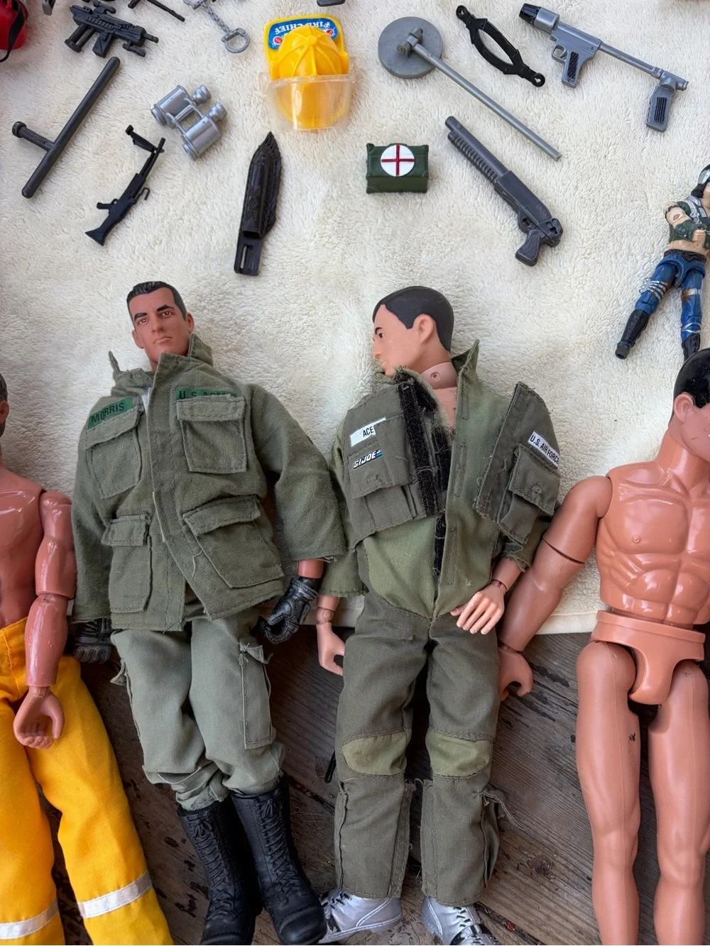 Vintage GI Joe/Placo 6-Figures & Military 75+ Accessories Lot -